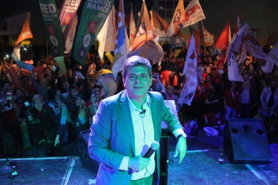 Fabián Leguizamón en el cierre de campaña. (C.G)