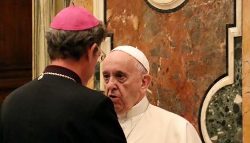 Papa Francisco junto al Obispo García Cuerva.