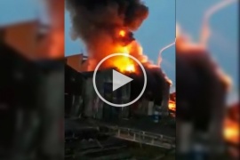 Incendio en un corralón municipal