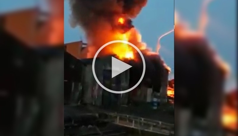 Así se vio el incendio (Captura de video).
