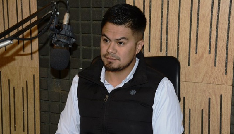 Matías Hernández en Tiempo FM. (Foto C.R.)
