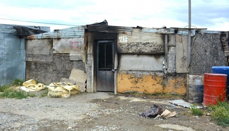 La vivienda que sufrió el incendio en Madres a la Lucha. 
