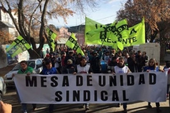 Marcha de la Mesa de Unidad Sindical (Foto archivo).