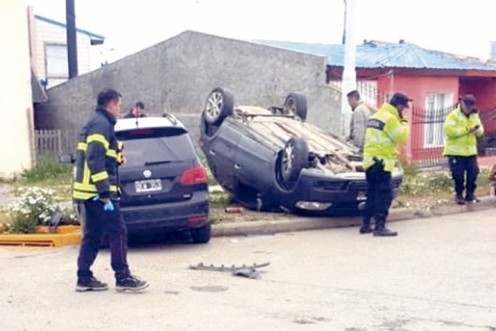 Los autos que colisionaron. 