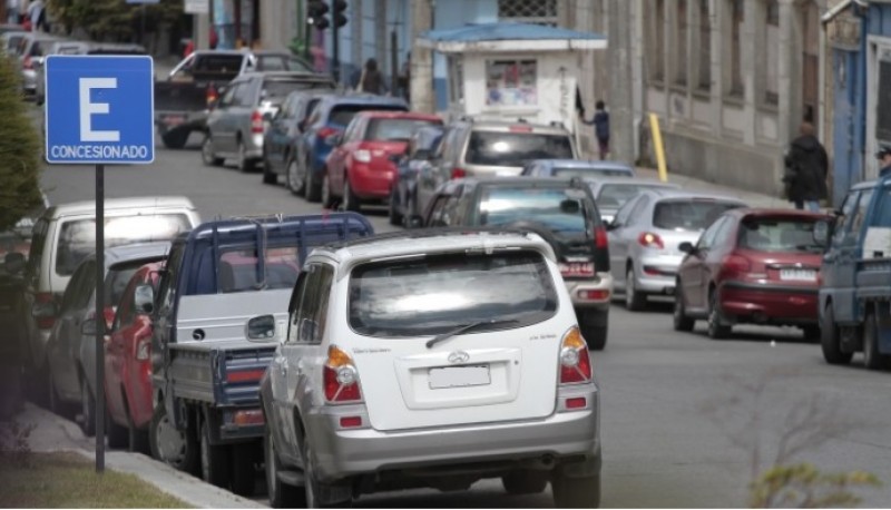 Estacionamiento concesionado en Punta Arenas.
