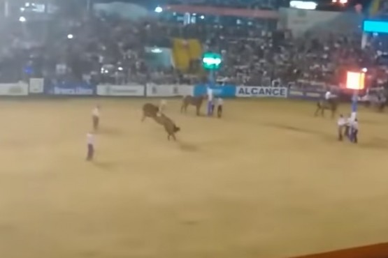 Cossutta en el momento que jineteaba el caballo. 