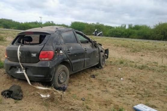 El rodado del profesor que sufrió el vuelco. 