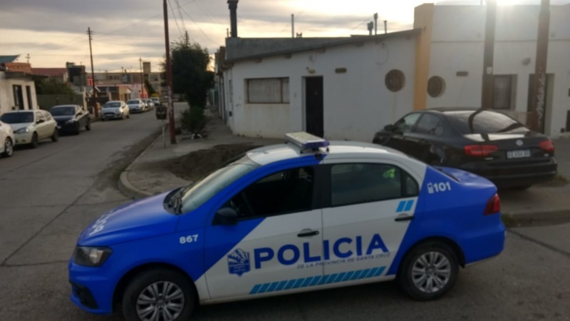 Policía en el lugar.