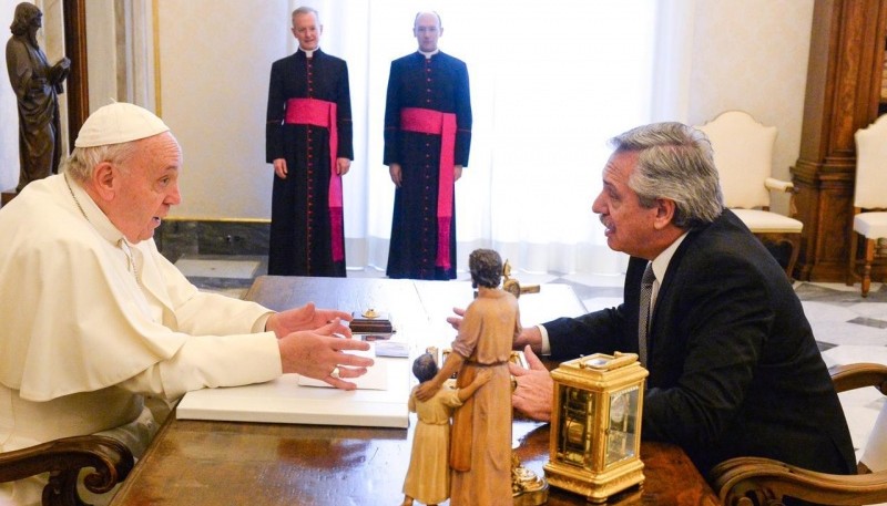 El Papa Francisco y el Presidente Fernández.