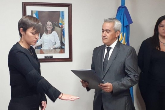 Yanina Gribaudo junto a Carlos Ramos. 