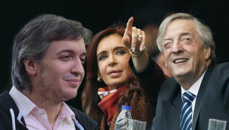 Máximo, Cristina y Néstor. 