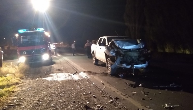 Una de las camionetas que protagonizó el accidente de tránsito. 