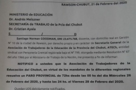 Sin comienzo de clases en Chubut: docentes paran por 72 horas