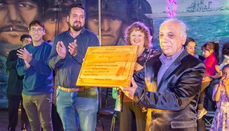 Homenaje al reconocido malambista Miguel Palomino 