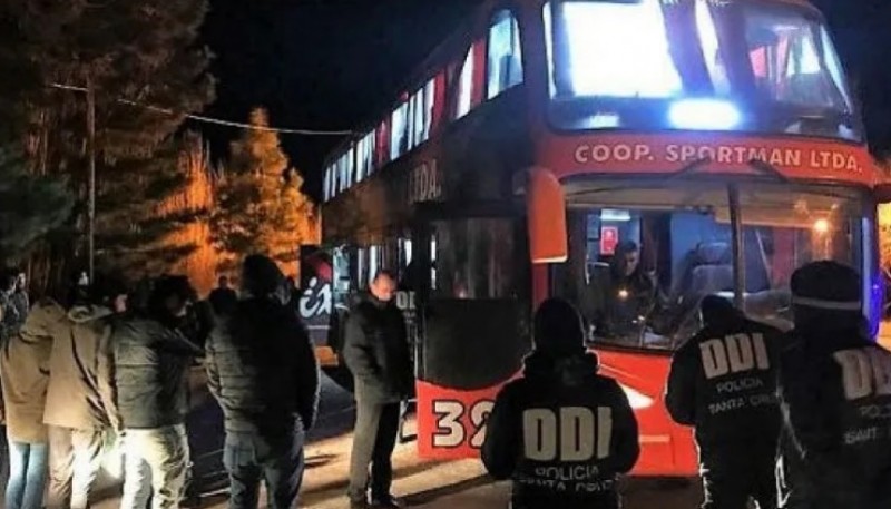 El colectivo donde secuestraron la droga. 