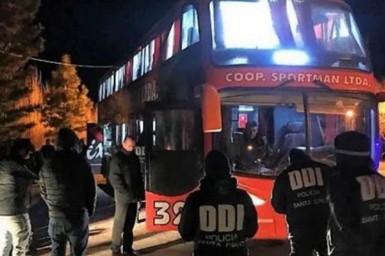 El colectivo donde secuestraron la droga. 