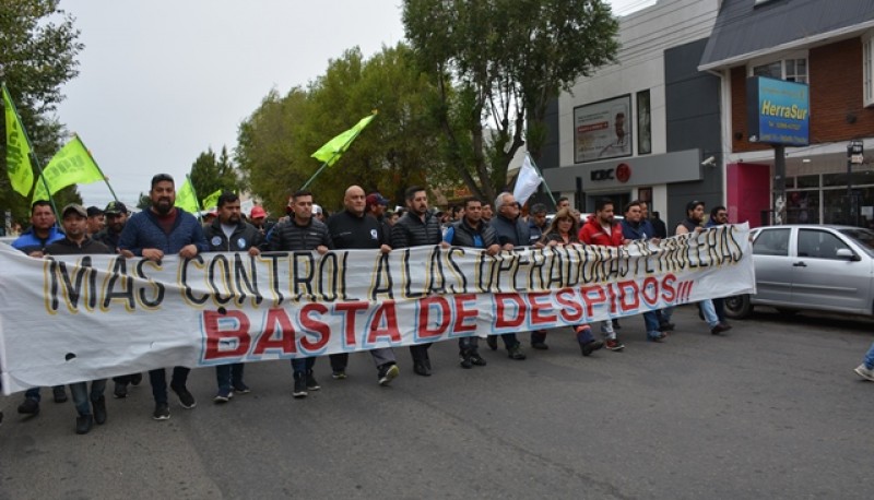 Movilización en las calles céntricas de Río Gallegos. 