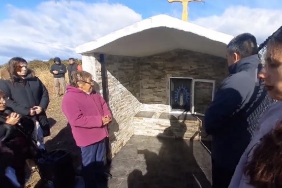 Capilla restaurada por la familia de Garay, donde fue golpeado un albañil.