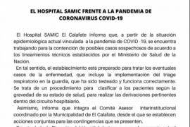 El Hospital SAMIC trabaja para la contención de posibles casos de Coronavirus