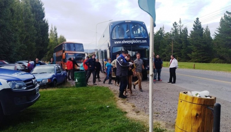 Los poseedores de la encomienda llegaron en un micro de larga distancia. 