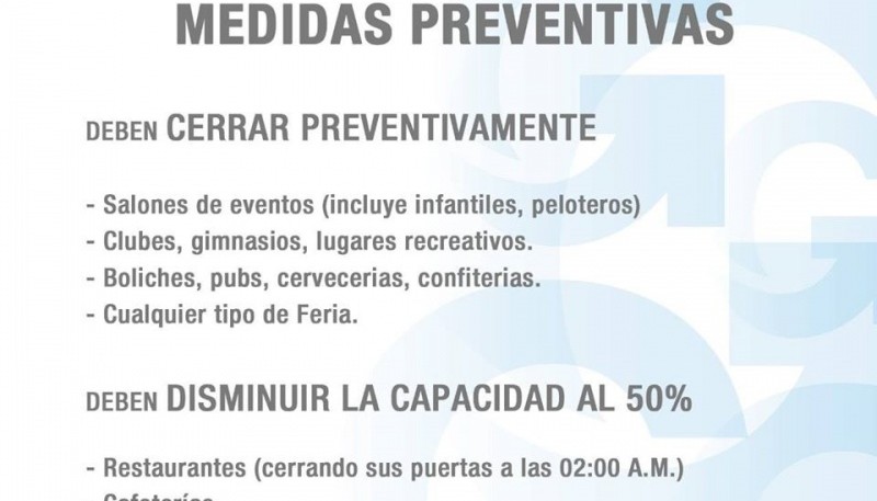 Medidas preventivas del Municipio