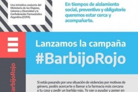 Se lanzó la campaña #BarbijoRojo contra la violencia de género