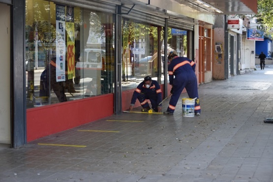 Trabajadores municipales. 