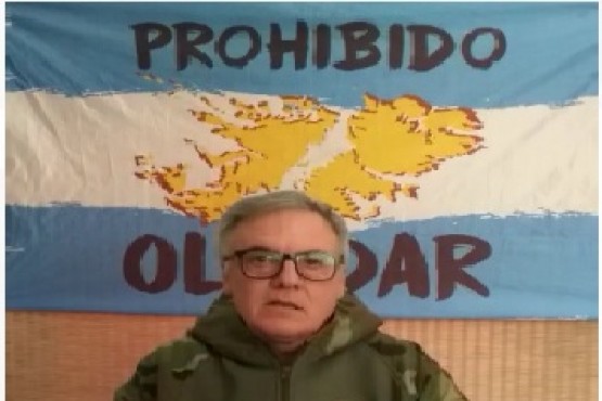 Jorge Fernández, presidente del Centro de Ex Soldados Combatientes de Malvinas de Esquel y Zona Noroeste