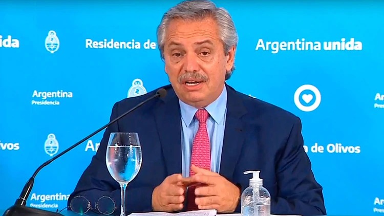 El presidente de la Nación, Alberto Fernández. 