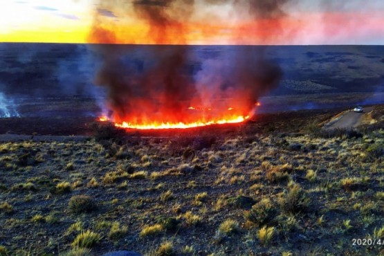 Incendio forestal en Ruta 25