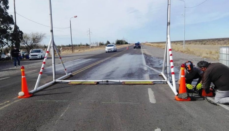 El arco fue ubicado en la ruta 25. 