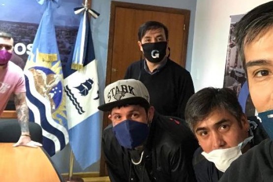 Los tatuadores fueron recibidos por Grasso