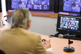 El Presidente mantuvo una videoconferencia con miembros del Grupo de Puebla