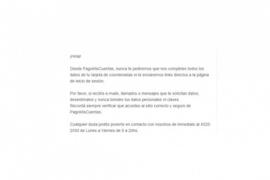 Advierten sobre una estafa cibernética que llega vía email