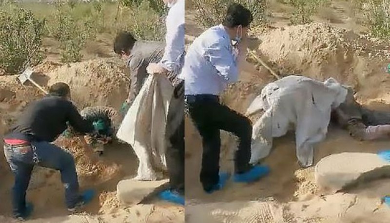Rescataron a una anciana que fue enterrada viva por su hijo