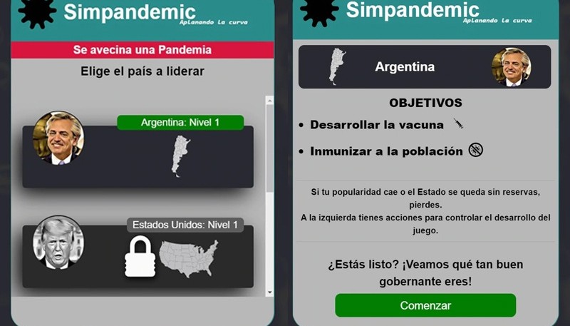 El juego en el que asumís el rol de Alberto Fernández para combatir la pandemia