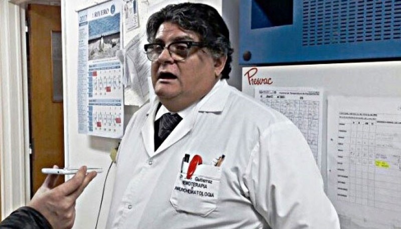 El Jefe del Área de Hemoterapia del Hospital Regional Río Gallegos, José Gutiérrez.