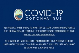 Coronavirus: Se confirmaron tres nuevos casos positivos