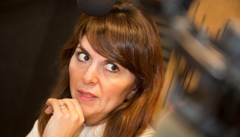 Silvina Córdoba en Tiempo FM. (C.G)