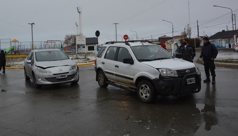 Los rodados tras el choque (Foto: C. Robledo)