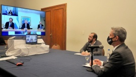 Arcioni participó de una videoconferencia con Alberto Fernández