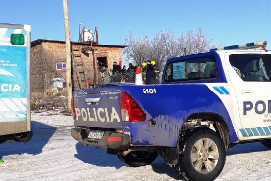 En la casa trabajó personal de la Séptima, Bomberos y CAMUZZI.