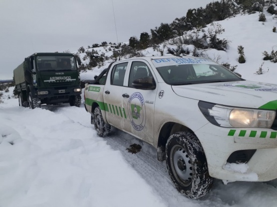 Rescatarán a tres personas aisladas en Paraje Ranquil Huao