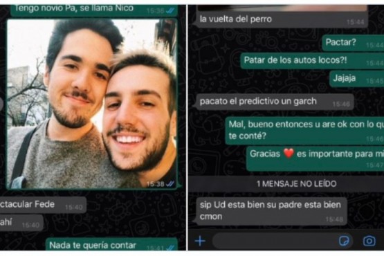 Le confesó a su padre que es gay y la reacción lo conmovió: “Es importante para mí”