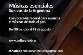 Convocatoria a músicos santacruceños del Ministerio de Cultura de la Nación