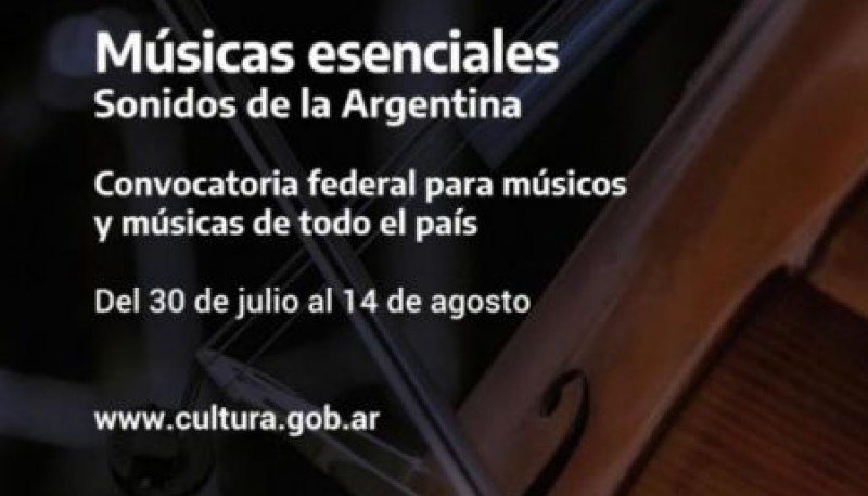 Convocatoria a músicos santacruceños del Ministerio de Cultura de la Nación