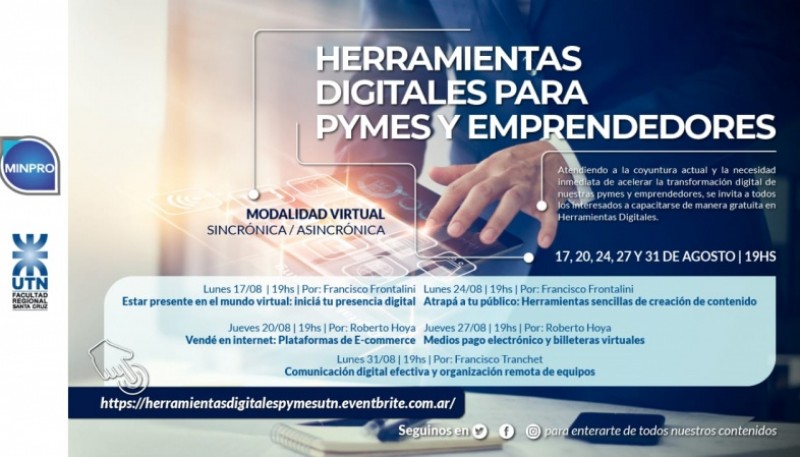 Inscripciones para el curso “Herramientas Digitales para Pymes y Emprendedores”