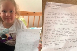 Una nena le escribió una carta a su gatito que está en el cielo y recibió una tierna respuesta