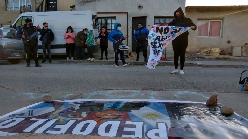 Escrache en la vivienda de Maldonado.