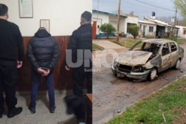 Agredió a su pareja embarazada, incendió el auto de su suegro y los amenazó con un arma